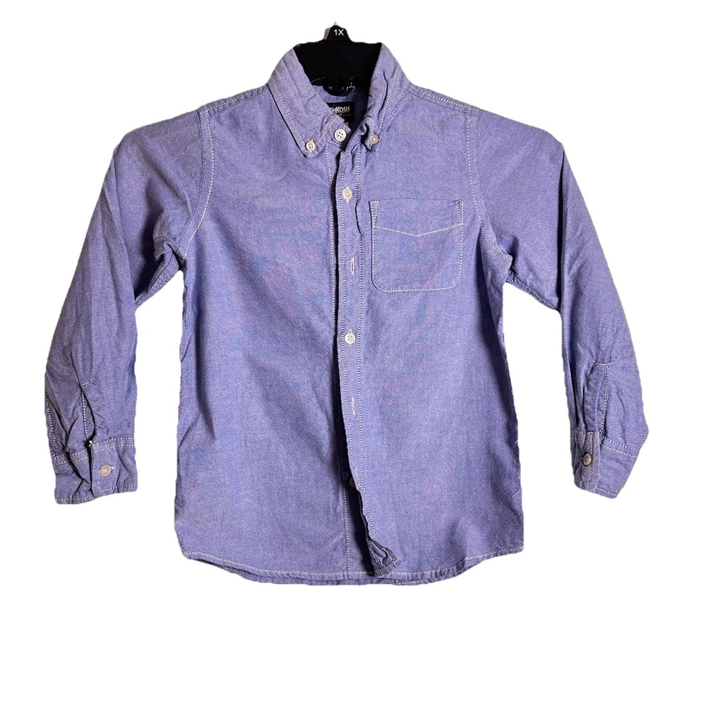 Osh Kosh Denim Shirt Blue Boys 8 Long Sleeve‎